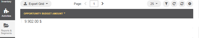 Report example illustrating the max function
